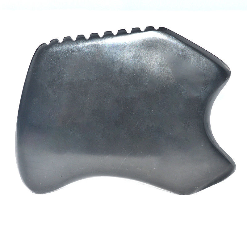 Spezielle Form Gua Sha Board Natürliche schwarze Bian Stein Schraubwerkzeug für Gesicht und Körper Massage-Ausrüstung