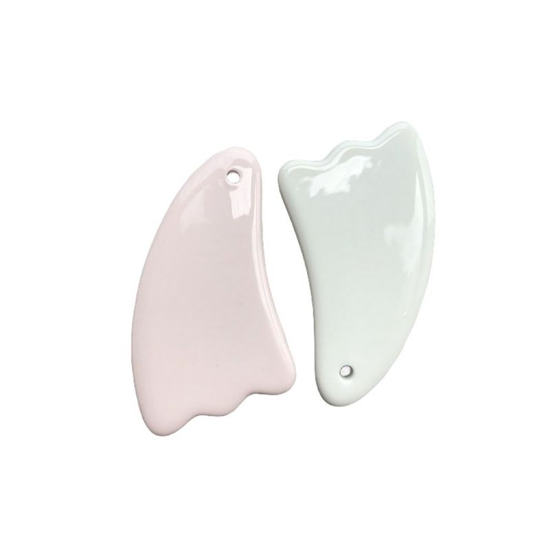 2024 Design Multi-Funktion Einzigartiges Keramik Guasha Schaben Gesichtskörper Gua Sha Massager für Gesicht und Körper Verjüngung