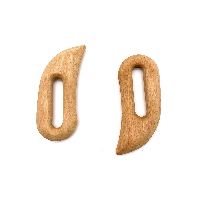 Körper Selbst Hautpflege Spa Gesichtslifting Schönheitssalon Holz Gua Sha Massagetool mit benutzerdefiniertem Logo und braune Farbe