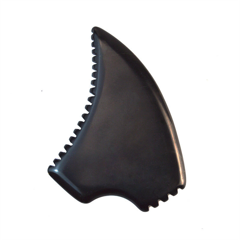 Muskelmassage Funktion Dreiecksform Natur schwarzer Bian Stein Gua Sha Schablone für Gesichts- und Körpermassage Spa