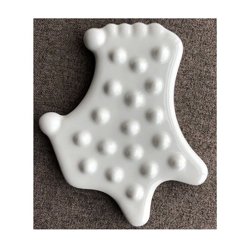 Heben Sie mühelos Ihre Haut und entspannen Sie Ihre Muskeln mit Weißem Keramik-Gua Sha-Massagegerät
