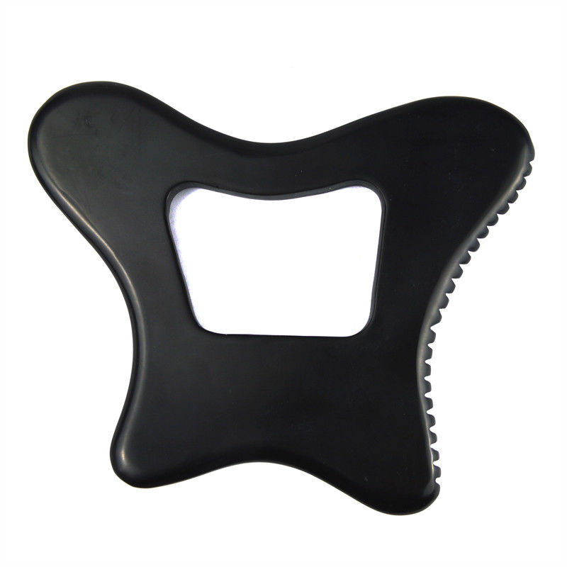 Custom Logo Guasha Stein Schwarzer Bian Stein Gua Sha Massagetool für Körperentspannung und Hautpflege