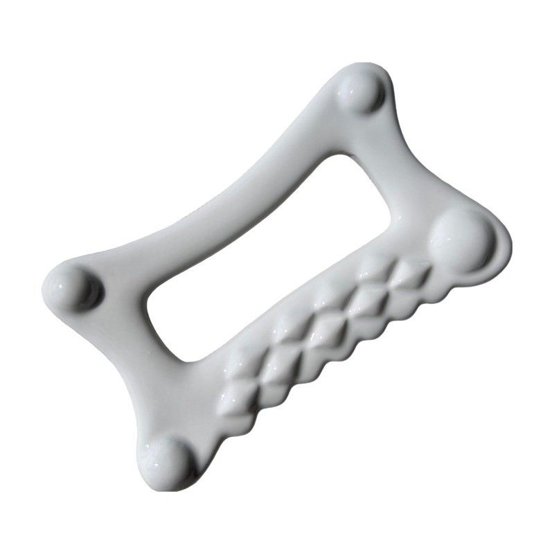 Weiße Körpermassage Ausrüstung für Keramik Gua Sha Tool Guasha Stein Selbstpflege Spa Gesichtslifting