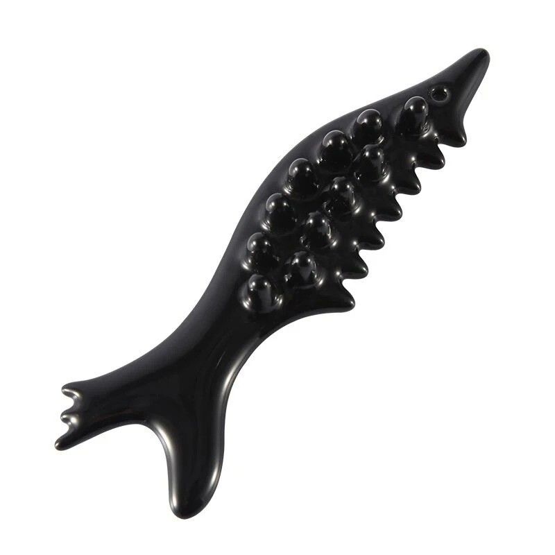 Fische Form Keramik Guasha Massager OEM/ODM Akzeptiert für Gesicht Augen Hals Muskelentspannung und Faltenreduzierung