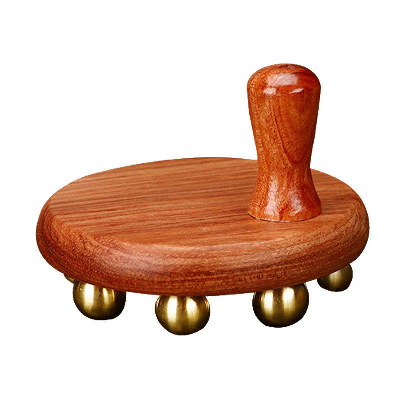 Custom Logo Lift Die Kopfhaut Nerven Guasha Werkzeug Messing Holz Kopfhaut Massagetools Für Körper Kopf Kopfhaut Gua Sha Nervenmassage