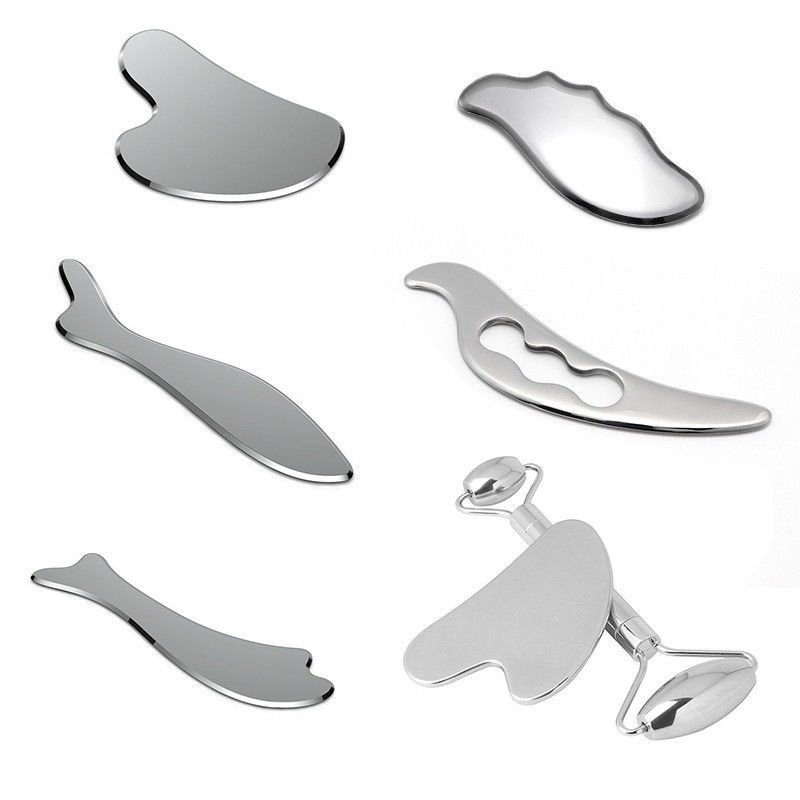 Muskelmassage Custom Logo Massager Produkte aus 304 Edelstahl Guasha Werkzeug Herzform Gua Sha Edelstahl