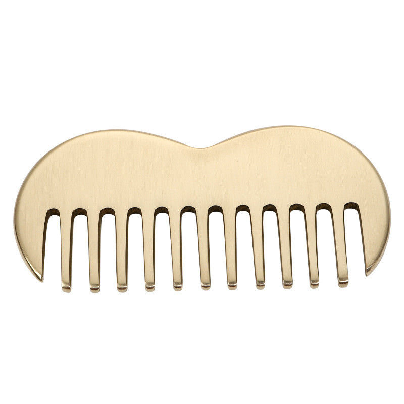Feintandige natürliche Messing Gua Sha Board Kopfhaut Massage Kamm Guasha Stein Kopf Massager Haar Gesundheitspflege Salon Schönheitsmittel