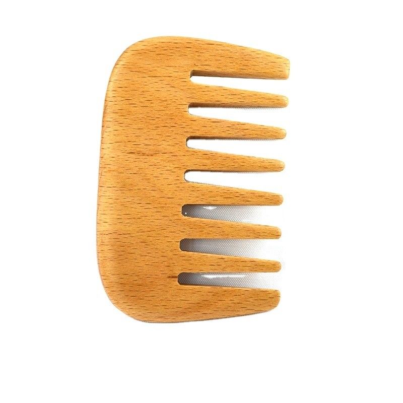 Warmbraune Holzbuche Holzbürste Bart Kamm Taschenkämme Frauen Haarbürste Holzhaarbürste Kamm für Massagegeräte