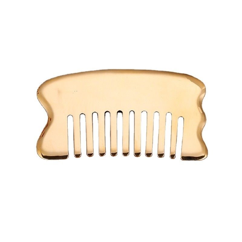 Muskelmassage Kopf Massagetool Custom Logo Kopfhaut Massagetool Quadrat Messing Gua Sha Kamm Metall Kupfer Gua Sha Kamm