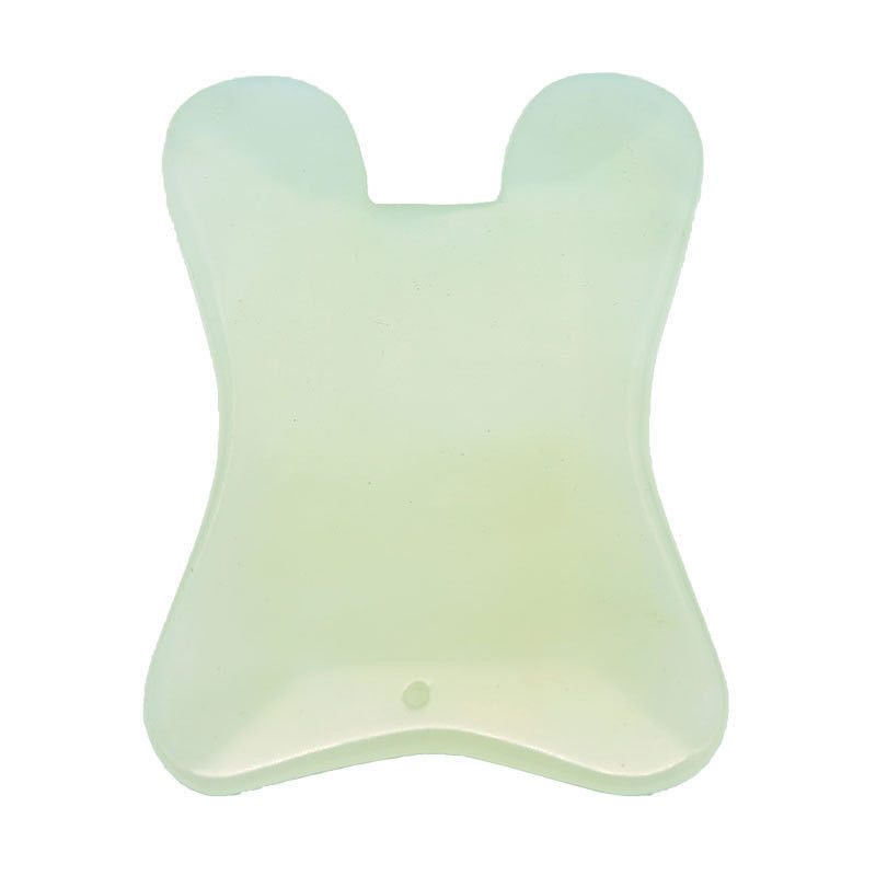 2024 Natürliche U-Form Xiuyan Jade Gua Sha Schrauben Massagebrett für Ganzkörpermassage Gesichtsmassager Haut Schönheitswerkzeug