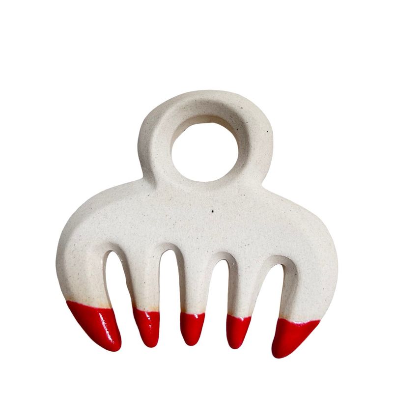 Gesichtsmassager Keramik Gua Sha Kopfhaut Massage Kamm für den Kopf Meridian Schmerzlinderung Haarbürste Meridian Massager Massagegeräte