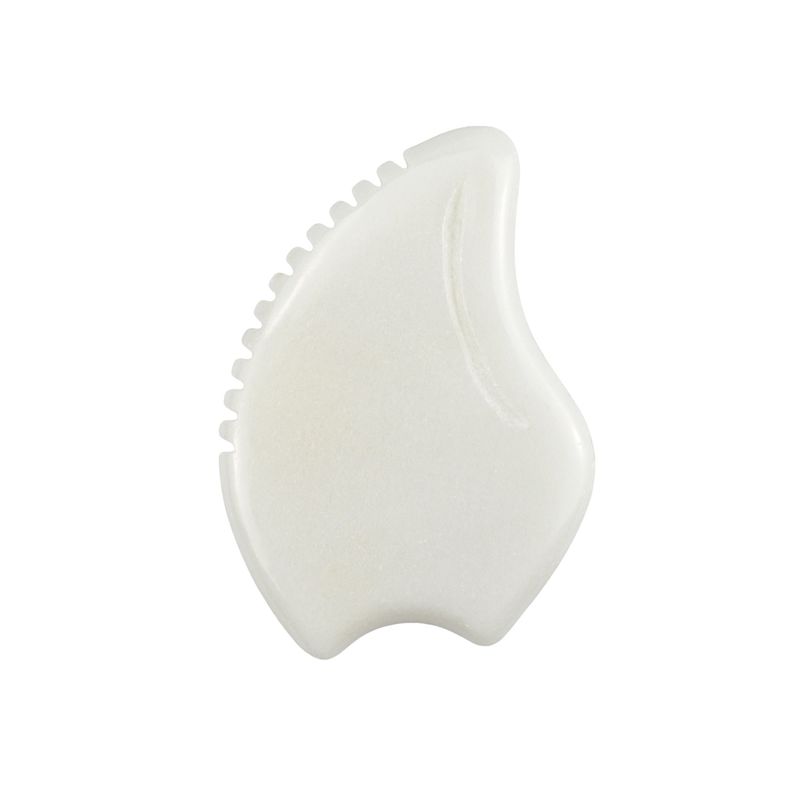 Hautpflege Schönheitssalon Werkzeug Natürliche Weiße Jade Stein Gua Sha Schablone für Körpermassage Therapie