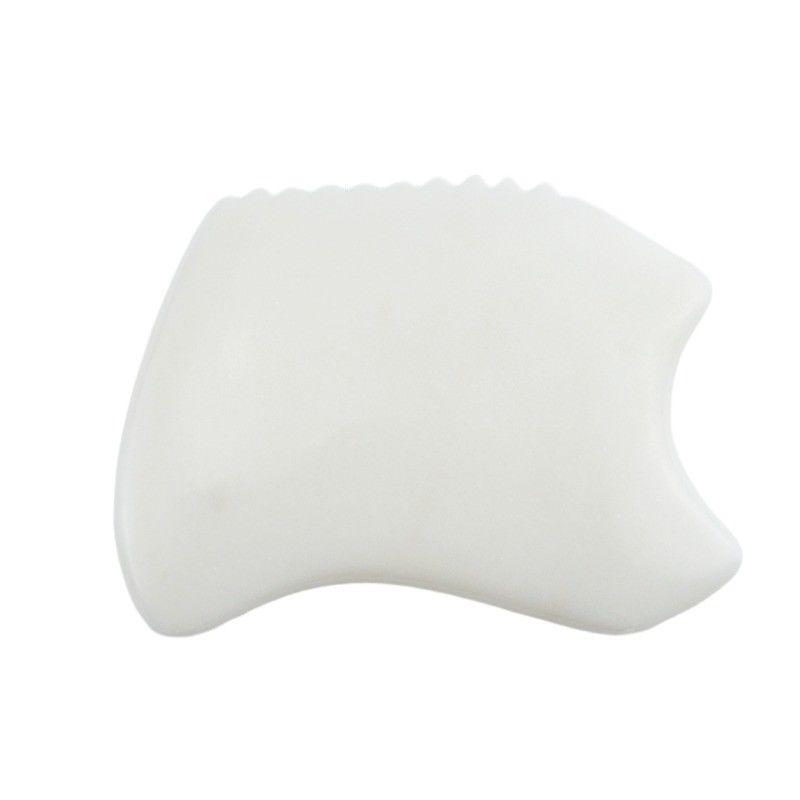 Körpermassage-Werkzeug mit natürlichem weißen Jade-Stein Gua Sha Scraping Board Guasha Facial Spa Hautpflege Beauty Salon
