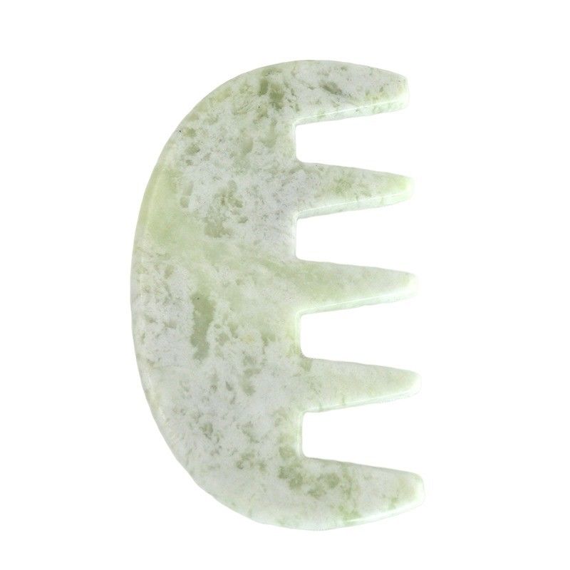 Gesichtsmassager Jade Stein Gua Sha Kamm Kopf Kopfhaut Guasha Massagetool für Ganzkörpermassage Bereich Custom Logo