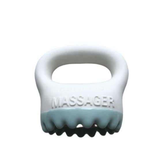 Körpermassage-Ausrüstung 2024 Weiße Keramik Gua Sha Schaben Massage-Bürste für Kopfhaut Kamm Kopf-Therapie und Gesichtsschönheits-Tool