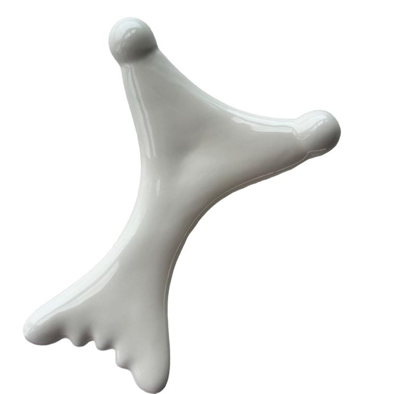 Personalisiertes Logo erhältlich Körpermuskeln Massager Keramik Gua Sha Massagetool für Selbst Hautpflege