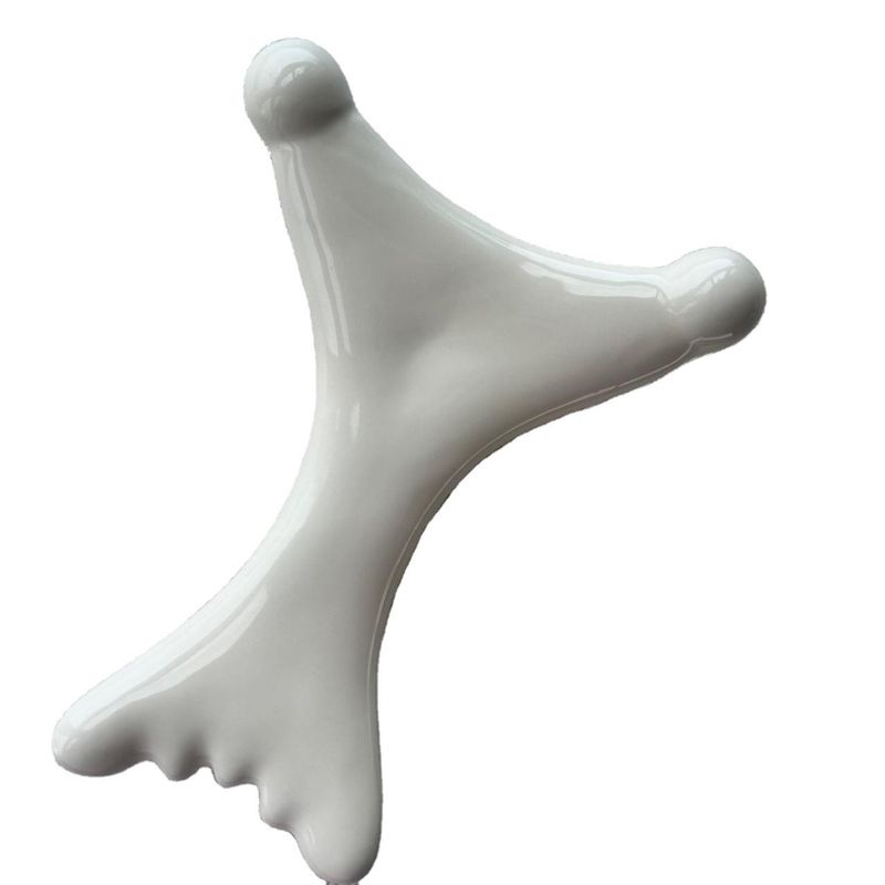 Körpermassage Ausrüstung Weißes Keramik Gua Sha Board Anti-Cellulite-Therapie für Gesichtsmassage