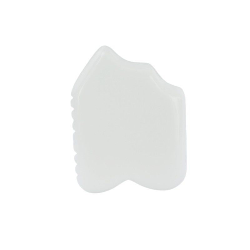 Weiße Jade Gesichts Guasha Haut Erneuerung Natur handgefertigte Heilung Jade Stein Gua Sha Schaben Massagetools für maßgeschneiderte Logo