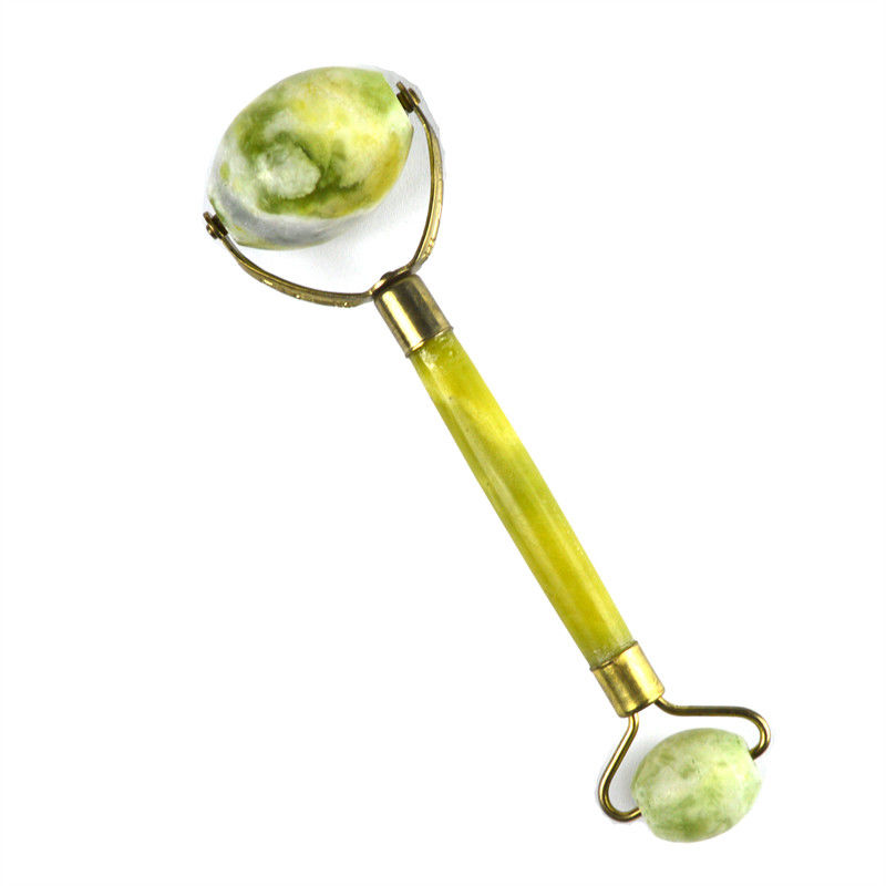 Xiuyan Jade Hautpflege Jade Stein Gesichts-Augen-Therapie Hautverstärkung Spa Faltenentferner Massager Gesichtsrolle mit Blumengriff