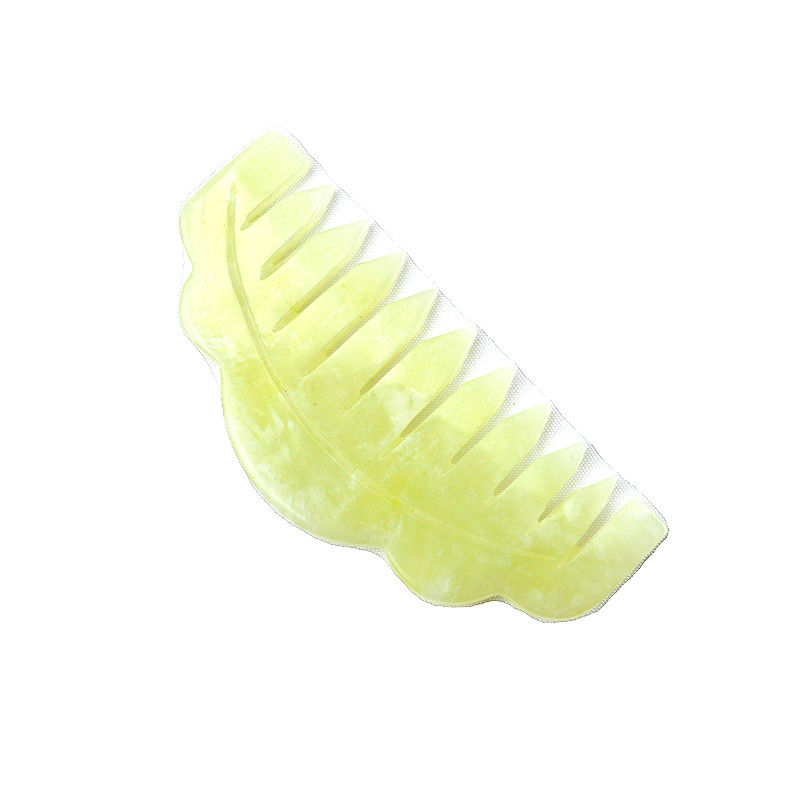 Natürliche Xiuyan Jade Gua Sha Schaben Massage Kamm für die Kopftherapie und Haar Kopfhaut Behandlung Werkzeug
