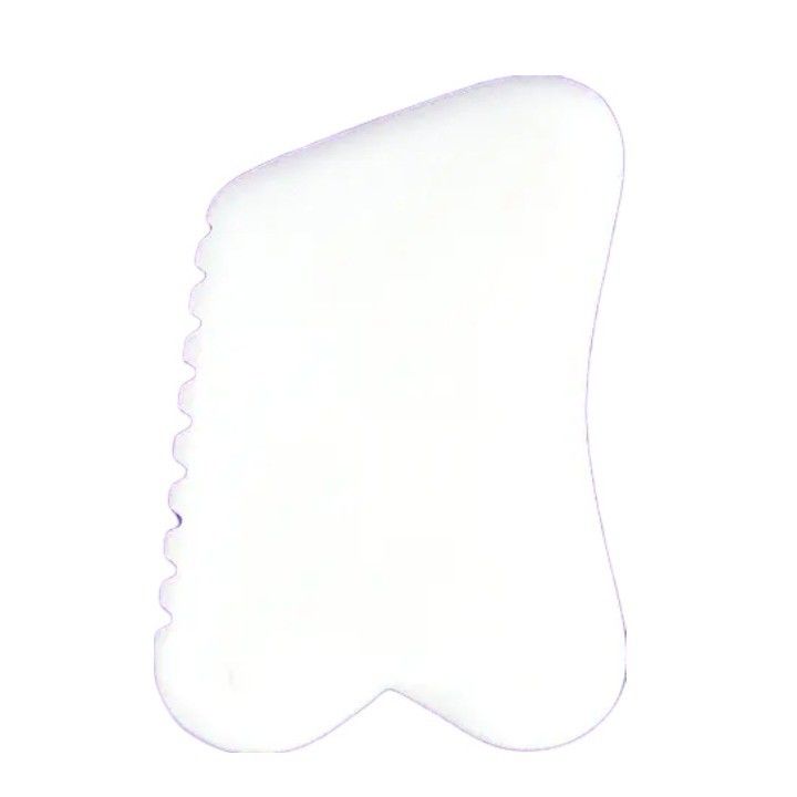 Personalisiertes Logo verfügbard Natürliche Weiße Jade Gua Sha Schablone für Gesichtsschönheit Körpermassage Stein Hautpflege Werkzeug