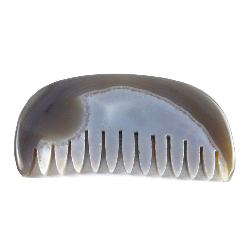 Agate Gua Sha Kopfhaut Massage Kamm Brett Stein Kamm Kopf Selbstpflege-Tool mit individuellem Logo Personalpflege verfügbar