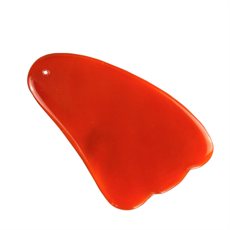 2024 Rotkarnelien Gua Sha Board Die essentielle Gesundheitsversorgung Agat Guasha Stein für Gesichtsmassage und Gesichtspflege