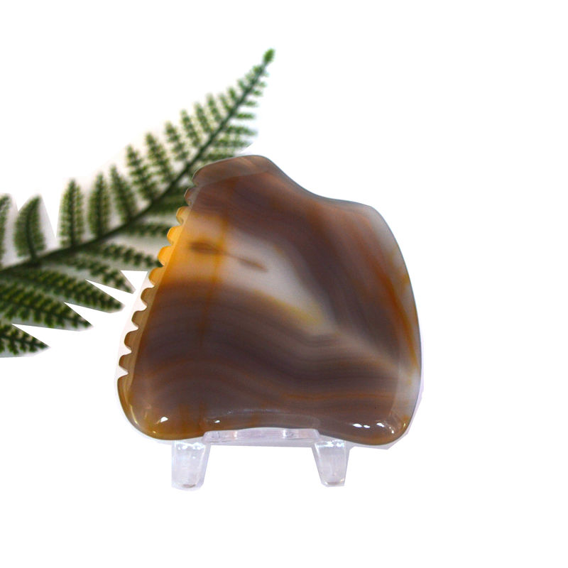 Massagetools 2024 Ankunft Natürliche Agate Gua Sha Schaben Massagebrett zur Linderung von Müdigkeit und Förderung der Schönheit der Haut