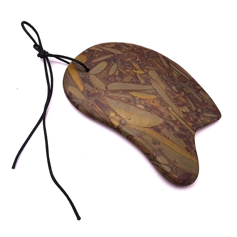Unterstützung für OEM/ODM Natürliche Nuwa Stein Gesichts Gua Sha Scraping Haut Massage Tool für tragbare medizinische Lifting und Schönheit