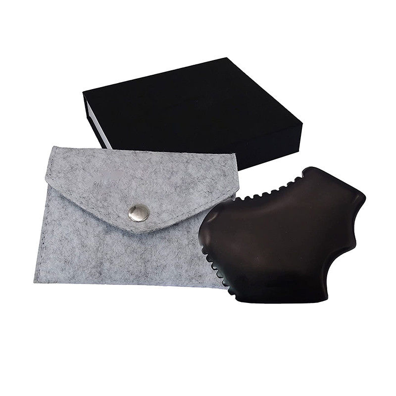 Private Label Gua Sha Jade Gesichtsmassage Natürliche Massage Bian Stein Gesichts Guasha Schaben Werkzeug mit tragbaren Handheld Design