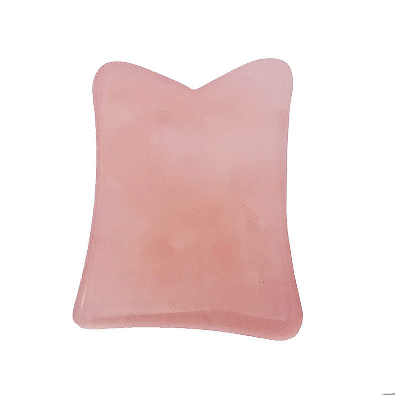 Gesichts-Lift-Funktion Rose Quarz Real Jade Gua Sha Kristall Gesichtsroller Massage Guasha Stein für Gesicht / Körperverjüngung