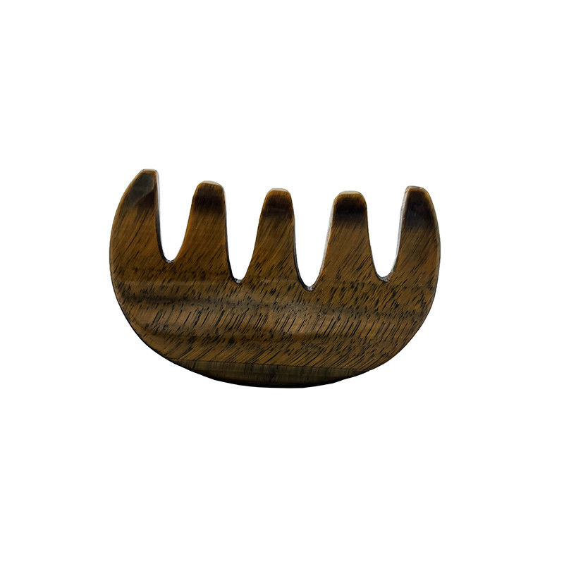 Meridian Care Jade Kamm Natürlicher Tiger Eye Stone Gua Sha Scraper für Kopf- und Kopfhautmassage