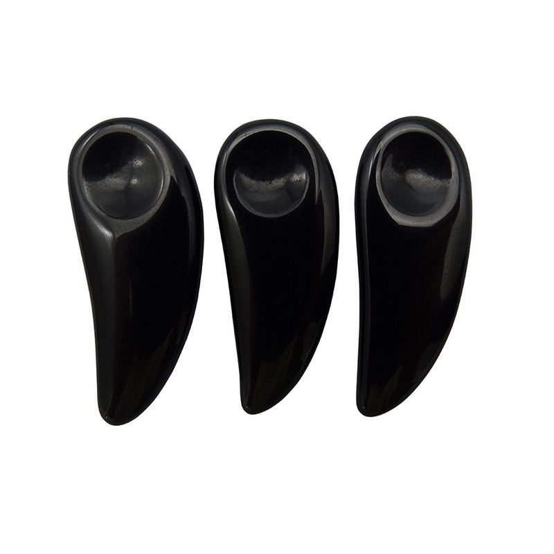 Schwarzer Gesichtsmassager Mini Obsidian Kosmetik Guasha Löffel Augencreme Make-up Schaufel Spatula Stick für Augenmassage