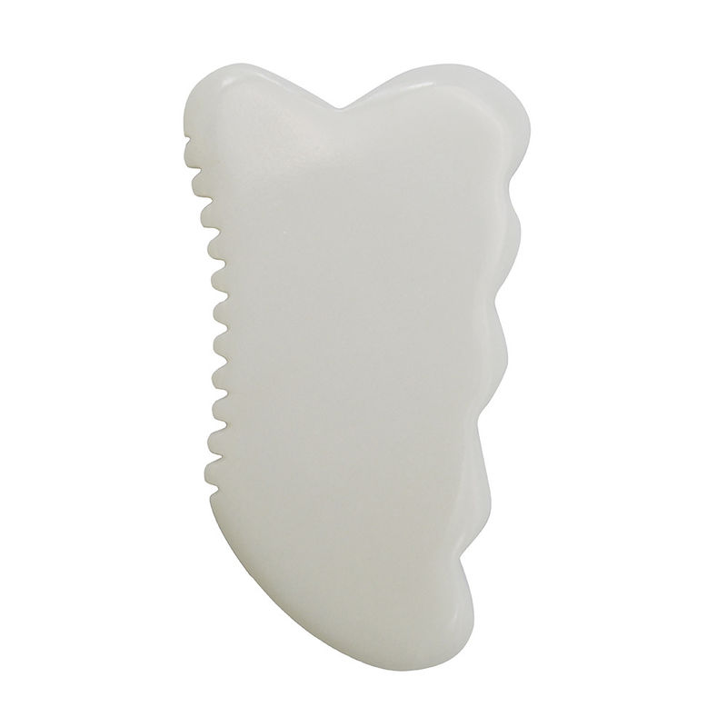Tägliche Anti-Aging Gesundheit und Hautpflege Werkzeuge Weiße Jade Guasha Board mit Custom Gua Sha Gesichtsmassage Werkzeug