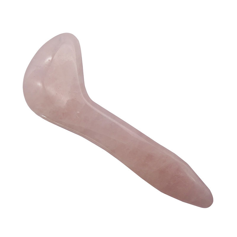 2024 Produkt poliert technisch natürlich rosa Quarz Jade Gua Sha Massagetool für Gesichtsmassage Geschenkbox MOQ 100PCS