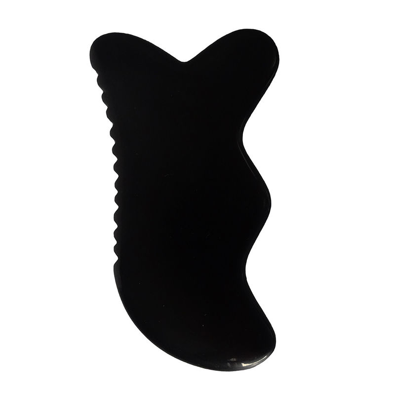 Gua Sha Massagetool Natürliche schwarze Bian Stein Guasha Tool für Fuß Hals Rücken Gesichtsmassage