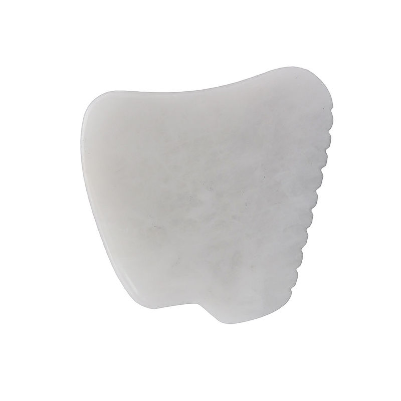 Musikalische Funktion Weißes Jade Gua Sha Massagetool für SPA-Therapie Polierter Natürlicher Jade Stein Gesichtsmassage Guasha Tool