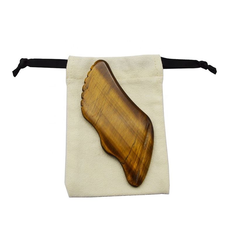 Handgefertigte Handgemachte Gua Sha Natürliche Tiger Augen Haut Massager für Gesicht Augen Hals Knoten Muskelentspannung OEM ODM