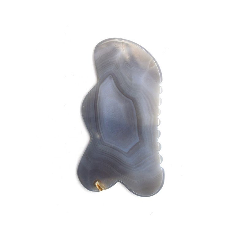 Handgefertigte natürliche Agate Gua Sha Schraubmassage Brett für Akupunkturtherapie Handgefertigt und traditionell