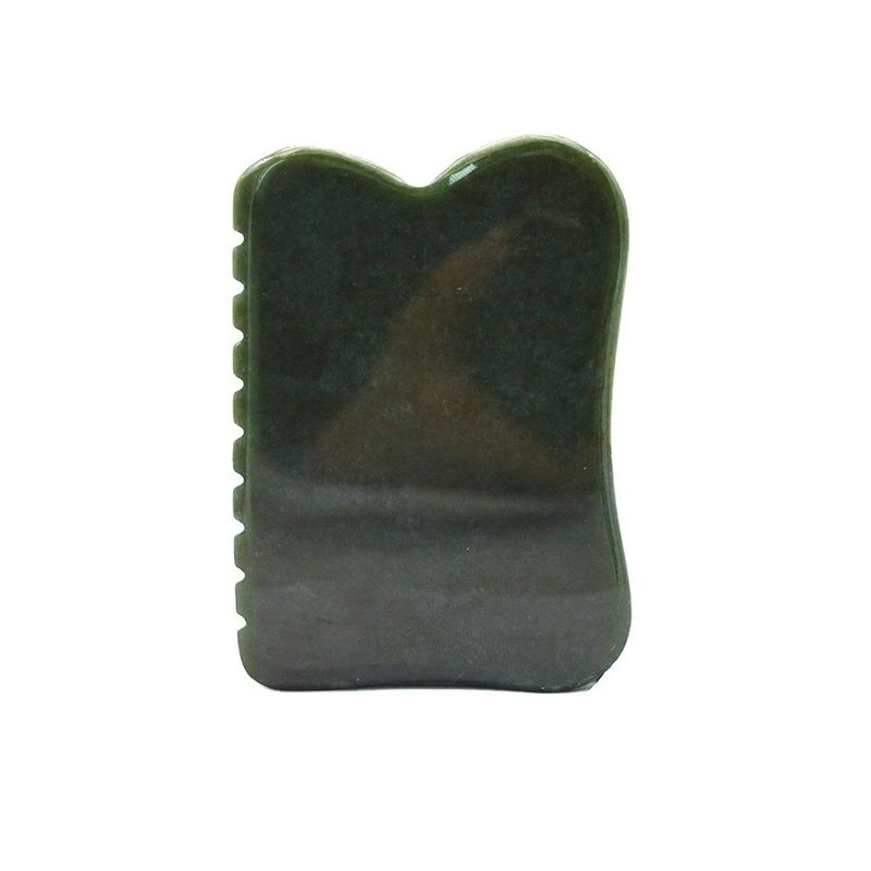 Selbsthilfe-Massagegerät 200g Natur-Dunkelgrün Nephrit Gua Sha Steinbrett für individuelle Körpermassage