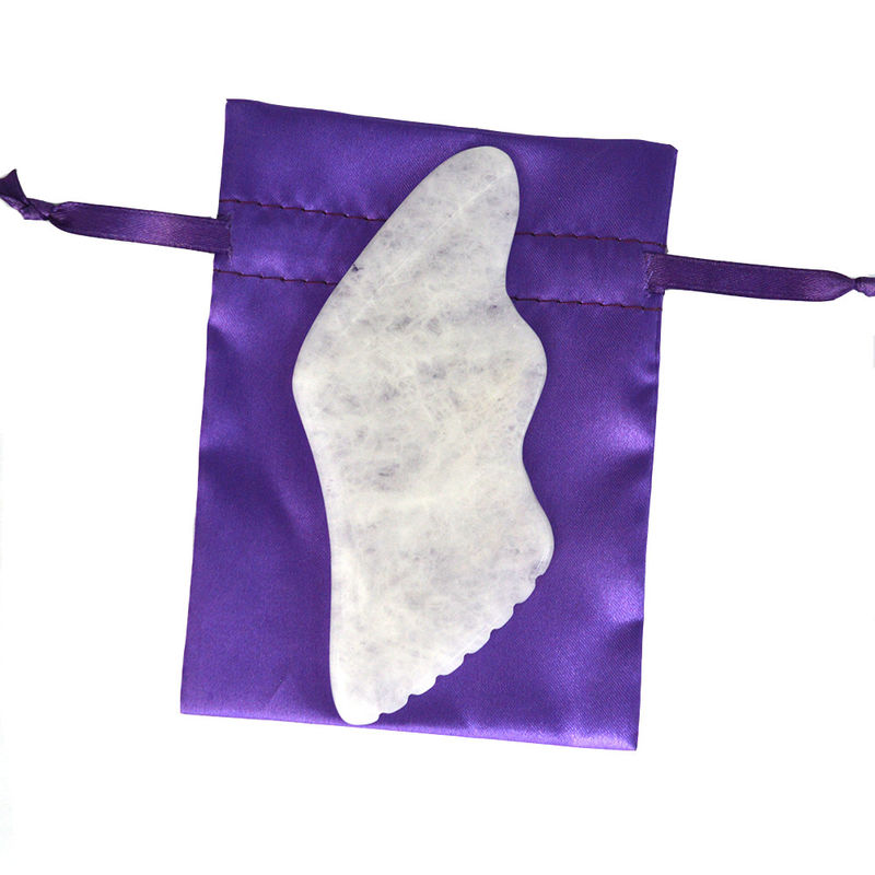 2024 White Jade Massage Device Custom Gesichts- und Körper-Gua Sha Stone Scraping Board für OEM/ODM