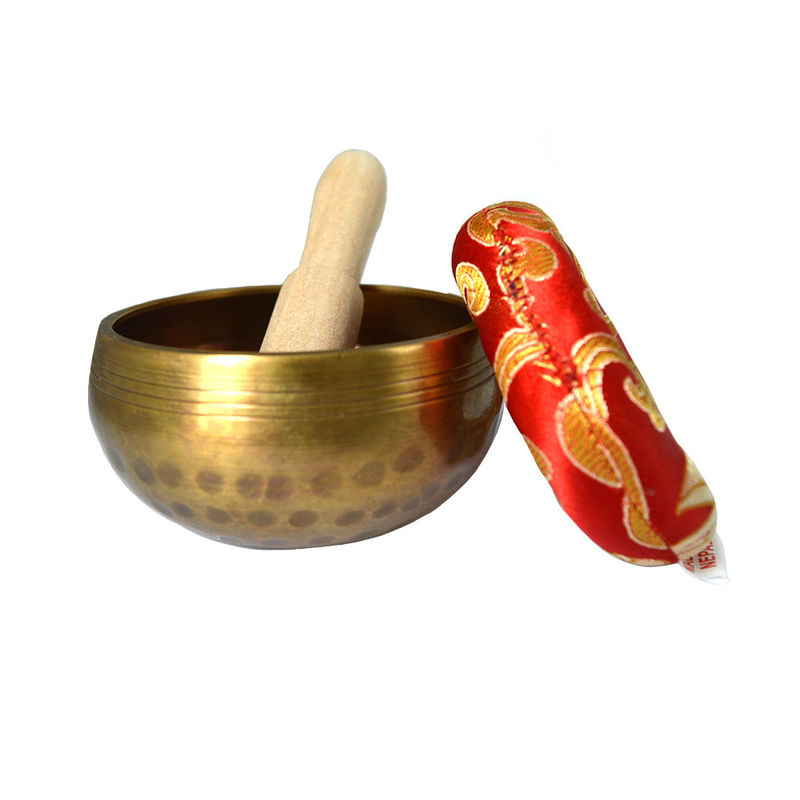 Cooper Material Nepal Chakra Gold Yoga Meditation Tibetische benutzerdefinierte Gesangsschale für Klangtherapie