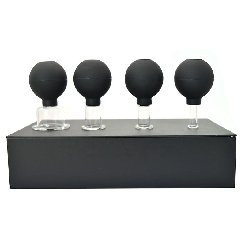 2024 Glas Gummi Massage Vakuum Massage Cupping Set Therapie Maschine Für Körper Gesicht Rücken Bein Schulter Mit individuellem Logo
