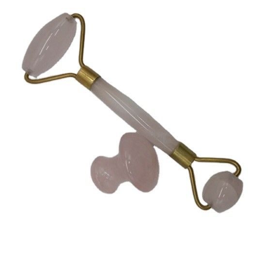 Natürliche Pflege Jade-Stein-Rollensatz für Gesichtshaut Massager Gua Sha Werkzeug entspannend Anti-Aging Falten-Kampf Rose Quarz