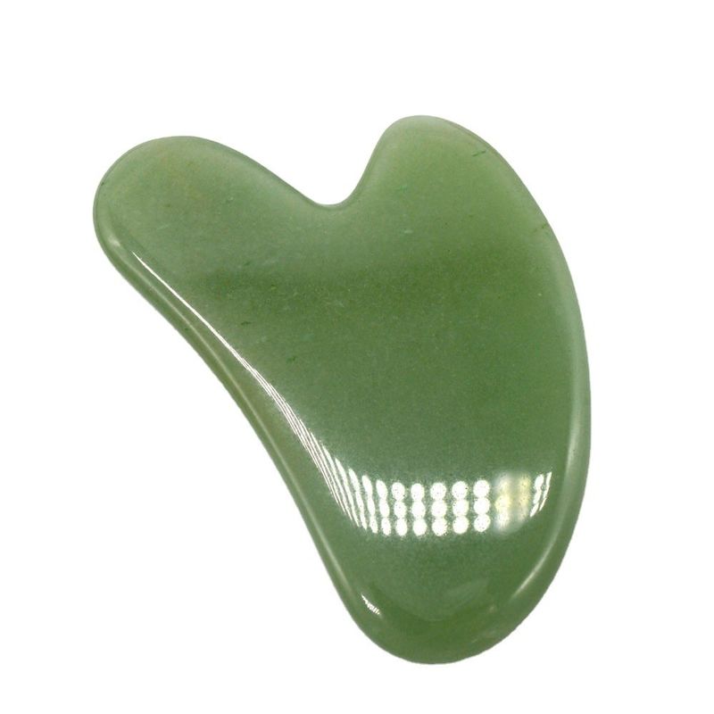 Körpermassager Zubehör Herzform Gua Sha Board aus Natur Aventurin Jade in grün