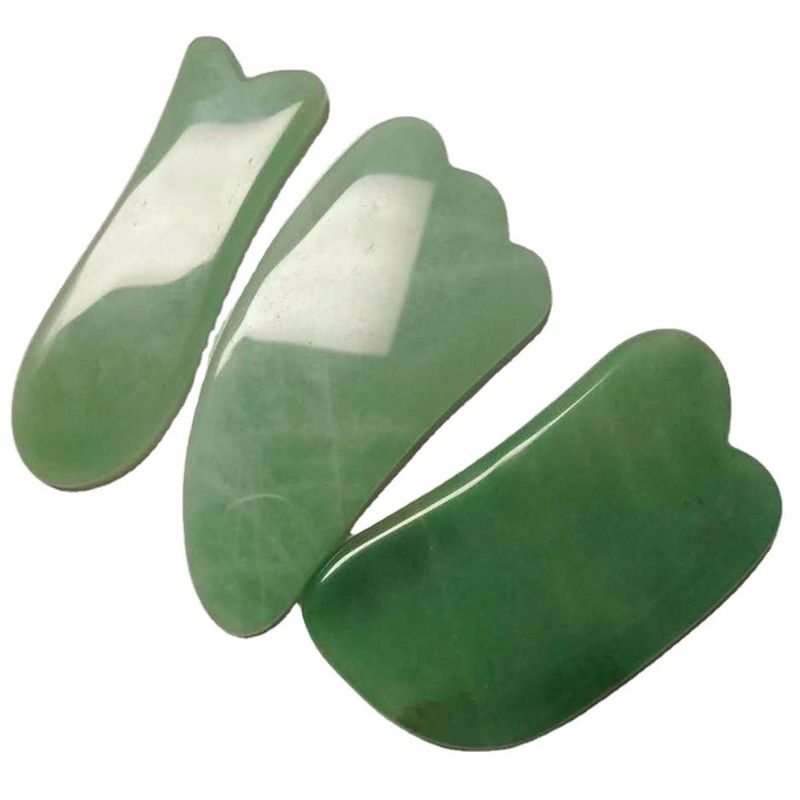 Erleben Sie die heilenden Eigenschaften der natürlichen grünen Aventurine Jade Gua Sha Scraping Massage für Body Massager