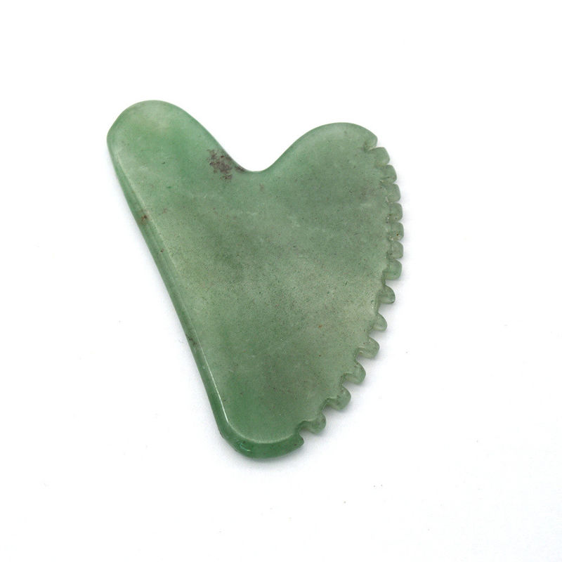 Herz-Form Grün Aventurin Guasha Massager 100% Natürlicher Jade Aventurin Gua Sha mit Privatetikett