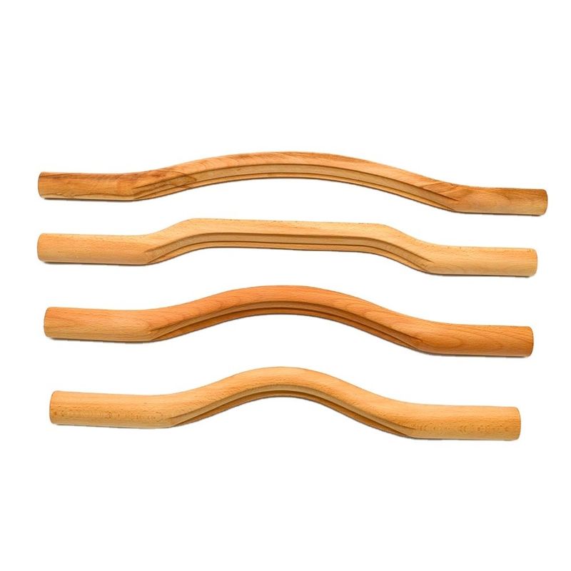 OEM/ODM akzeptabel 4 in 1 Ganzkörper Holz Gua Sha Massagegerät für Tiefschabungstherapie und Muskelmassage