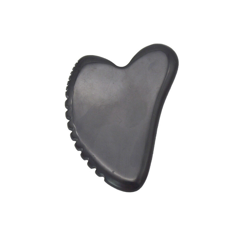 Natürlicher Jade Stein Gua Sha Brett für die Masse auf Gesicht und Körper schwarz Guasha Stein Werkzeug