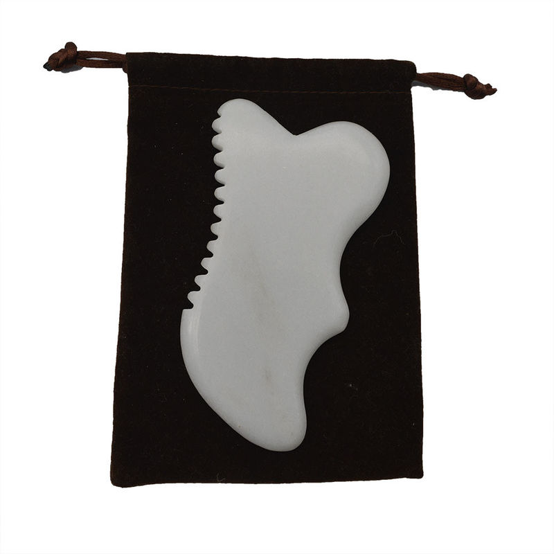 Custom Gua Sha Steinbrett Massage Guasha Scarping Körpermassager Weiß Jade Scarping Gesichts- und Körperwerkzeuge